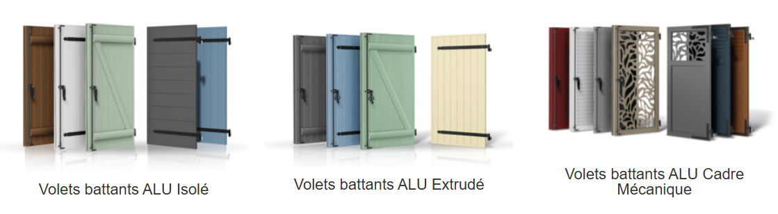 types volets battants aluminium